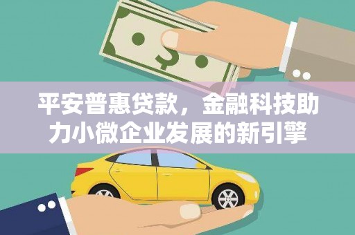 宾川平安普惠贷款，金融科技助力小微企业发展的新引擎