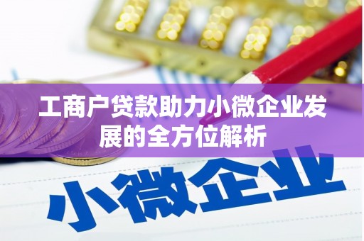 中正工商户贷款助力小微企业发展的全方位解析
