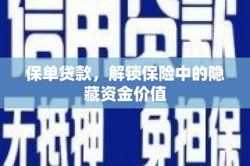龙文保单贷款，解锁保险中的隐藏资金价值