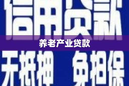 改则养老产业贷款